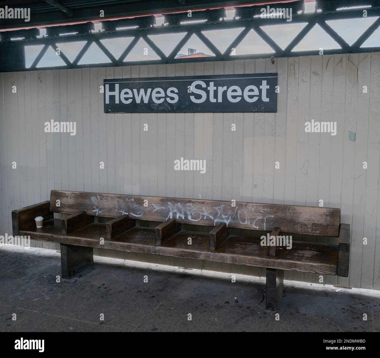 BROOKLYN, N.Y. January 7, 2023 A sign identifies a Hewes Street
