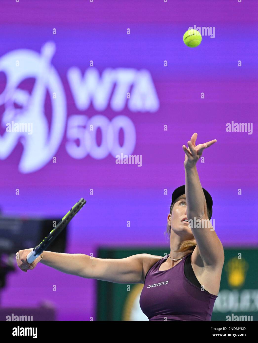 Doha, Qatar. 15th Feb, 2023. Danielle Collins of the United States