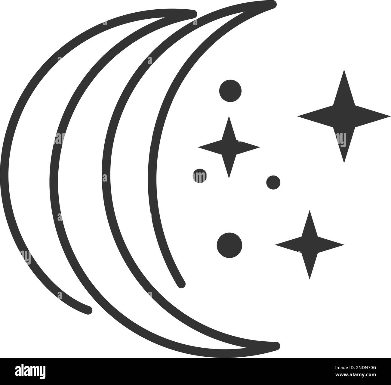 moon logo template Icon Illustration Brand Identity.Isolated and flat