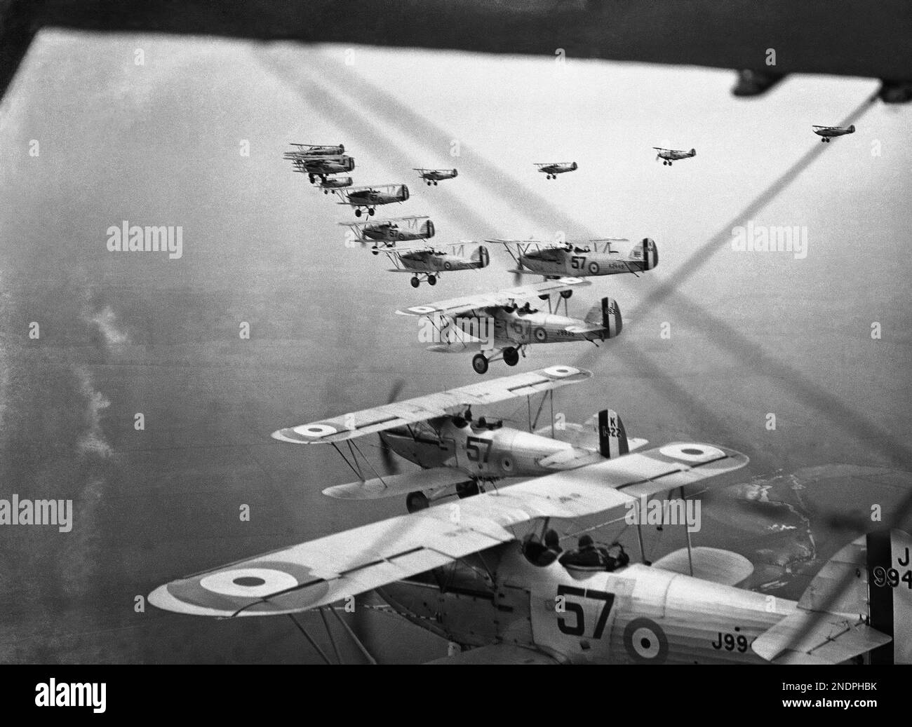 Royal Air Force planes in a formation flight on Dec. 18, 1933. (AP ...