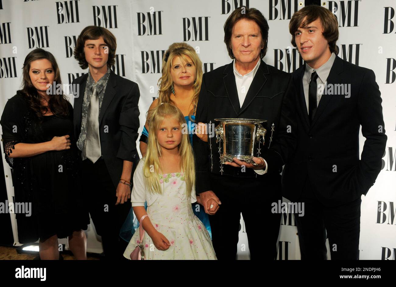 BMI Icon award recipient John Fogerty, second from right, poses with