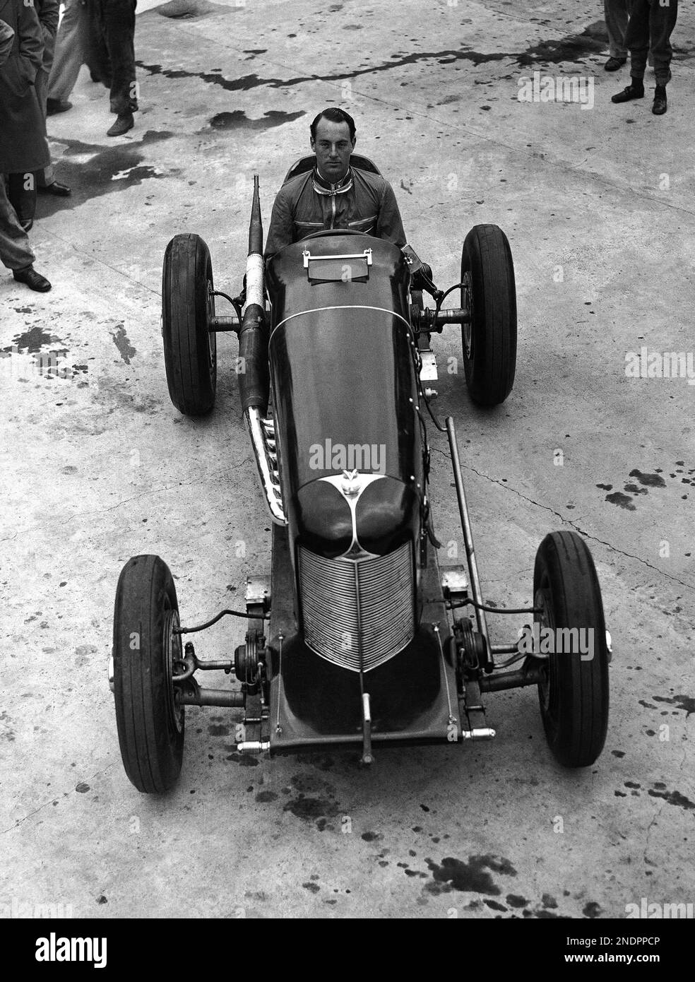 American motor racing driver Whitney Straight in his 8 cylinders 4½