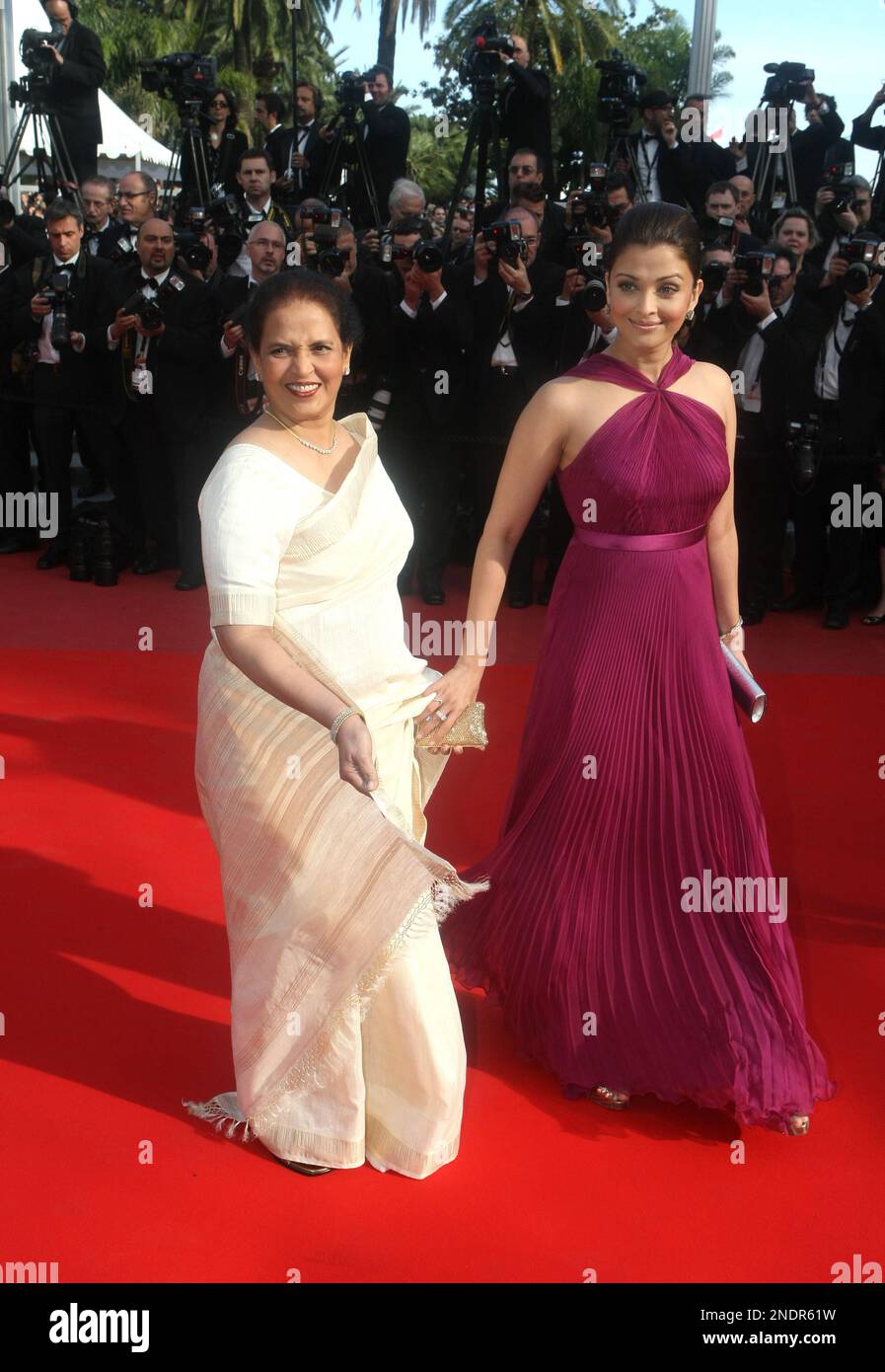 Actress Actress Aishwarya Rai, right, and Vrinda Rai arrive for the ...