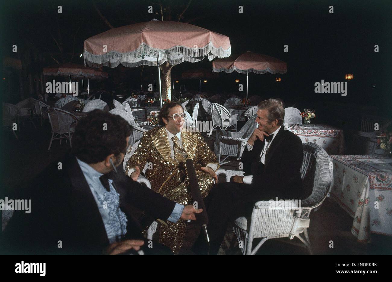 Former mayor of New York City John Lindsay talks to Warner Leroy, owner of the Tavern on the Green in Central Park, New York City, Sept. 14, 1976. (AP Photo/Mike Norcia Stock Former mayor of New York City John Lindsay talks to Warner Leroy, owner of the Tavern on the Green in Central Park, New York City, Sept. 14, 1976. (AP Photo/Mike Norcia Stock
