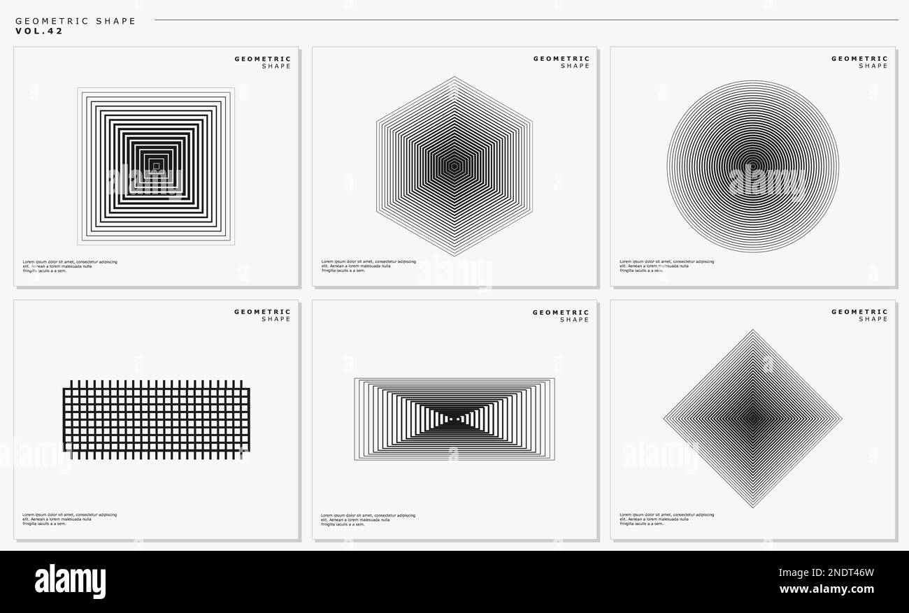 Abstract blend line basic shape logo design template. Modern line