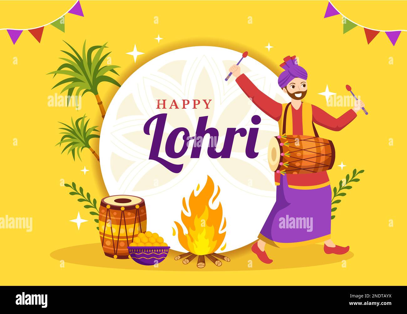 Lohri Stock Vector Images - Page 3 - Alamy