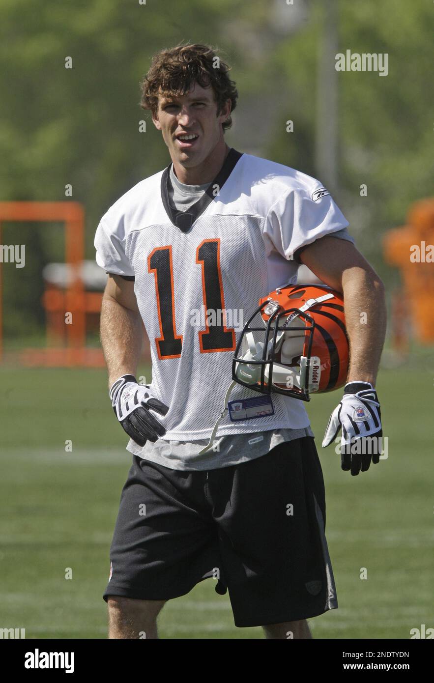 Cincinnati Bengals rookie receiver Jordan Shipley (11), a third round pick  from Texas, in action during the NFL football team's rookie minicamp,  Friday, April 30, 2010, in Cincinnati. (AP Photo/Al Behrman Stock