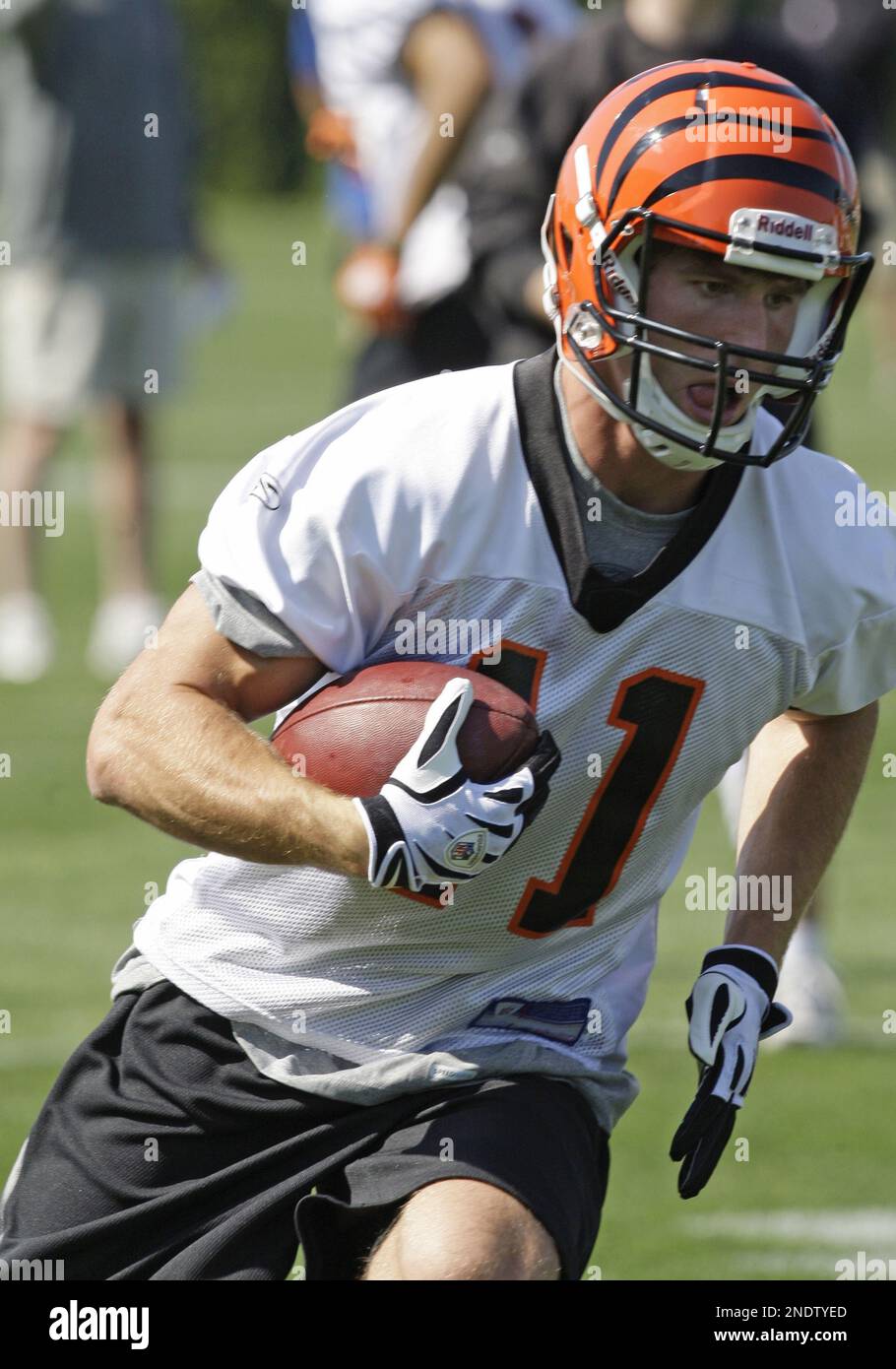 Cincinnati Bengals rookie receiver Jordan Shipley (11), a third round pick  from Texas, in action during the NFL football team's rookie minicamp,  Friday, April 30, 2010, in Cincinnati. (AP Photo/Al Behrman Stock