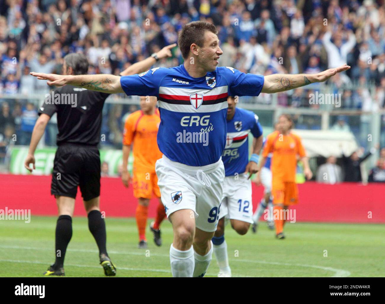 Maillot Sampdoria 2009/2010 - Porté Par Antonio Cassano - Version Domicile - Taille XL