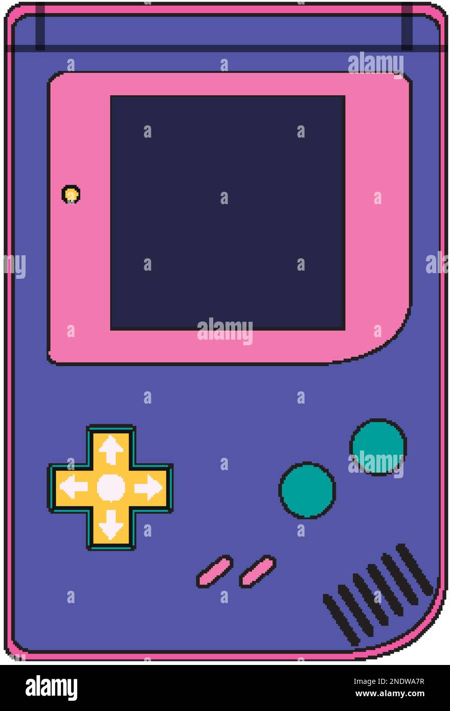 Game boy or handheld game console isolated illustration Stock Vector ...