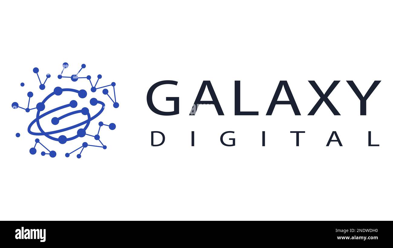 Galaxy Digital Corporation logo isolated on white background. Vector
