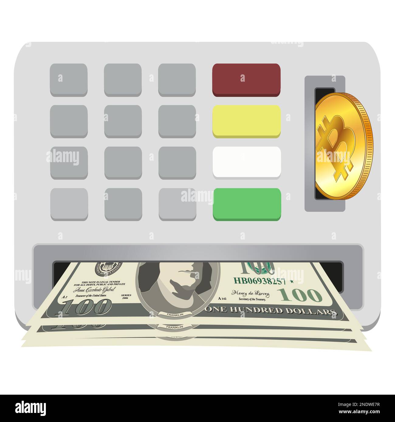 Digital money 100 dollar bill Cut Out Stock Images & Pictures - Page 2 -  Alamy