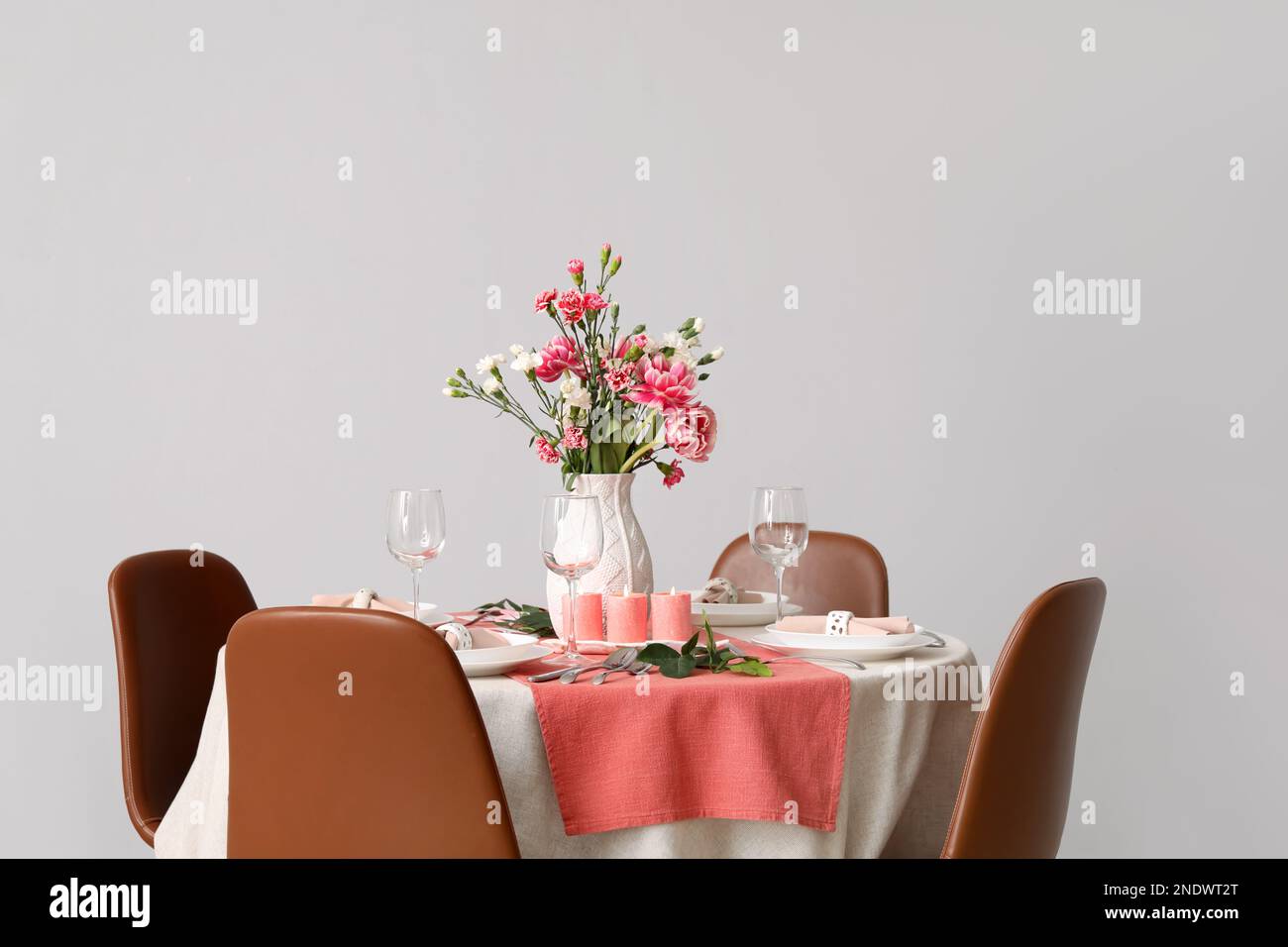 Beautiful table setting for International Women's Day celebration in ...