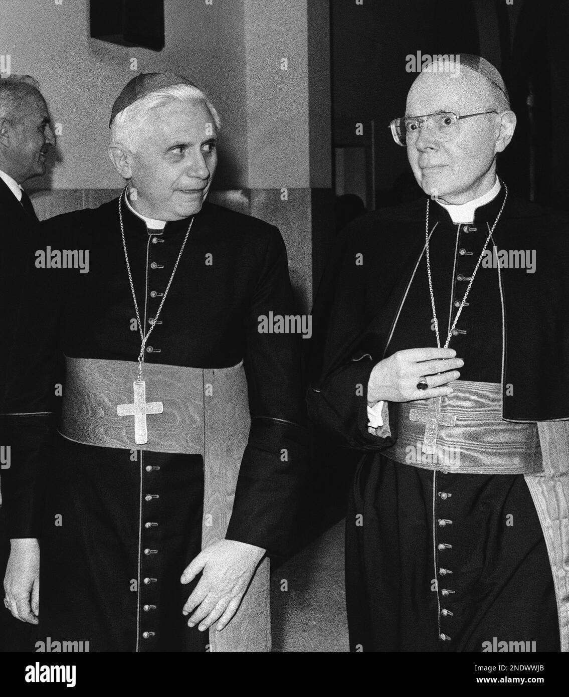 West German Cardinal Joseph Ratzinger, left, the Vatican chief heresy ...