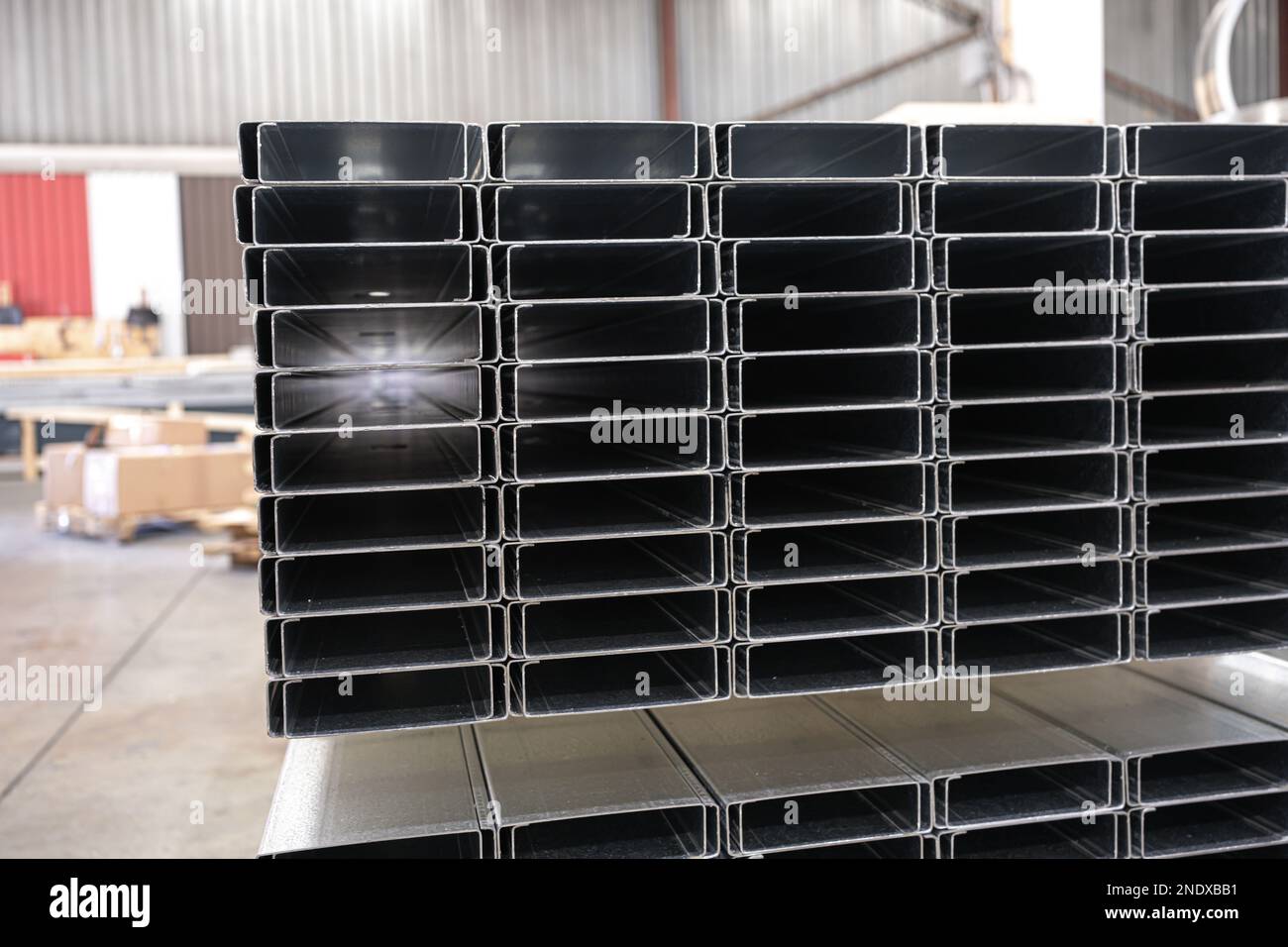 Metal stud for Wall framing manufactured Stock Photo