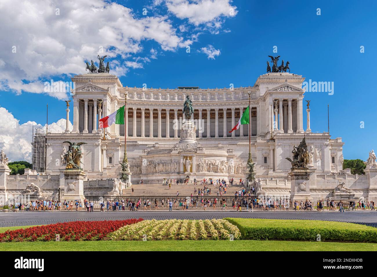 Rome Italy city skyline at Piazza Venezia Stock Photo