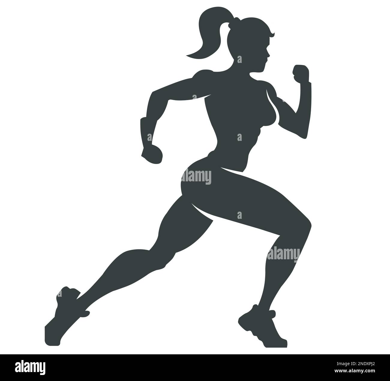 Black and white runner woman Stock Vector Images - Page 3 - Alamy