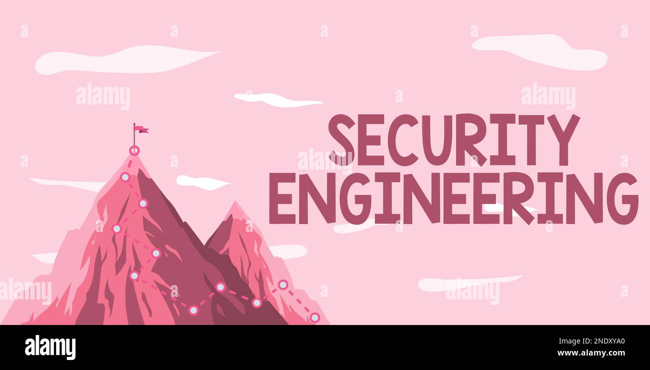 Conceptual caption Security Engineering. Internet Concept focus on the ...