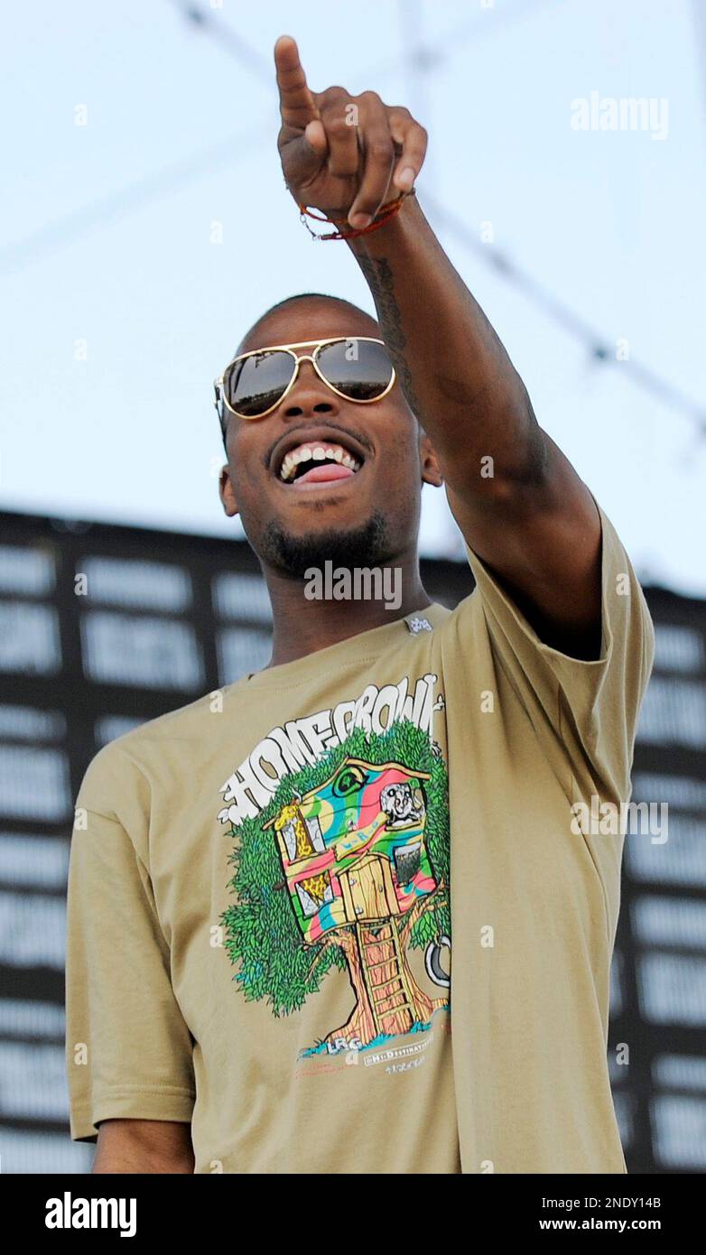Rapper B.o.B. performs on the final day of the Coachella Valley Music ...