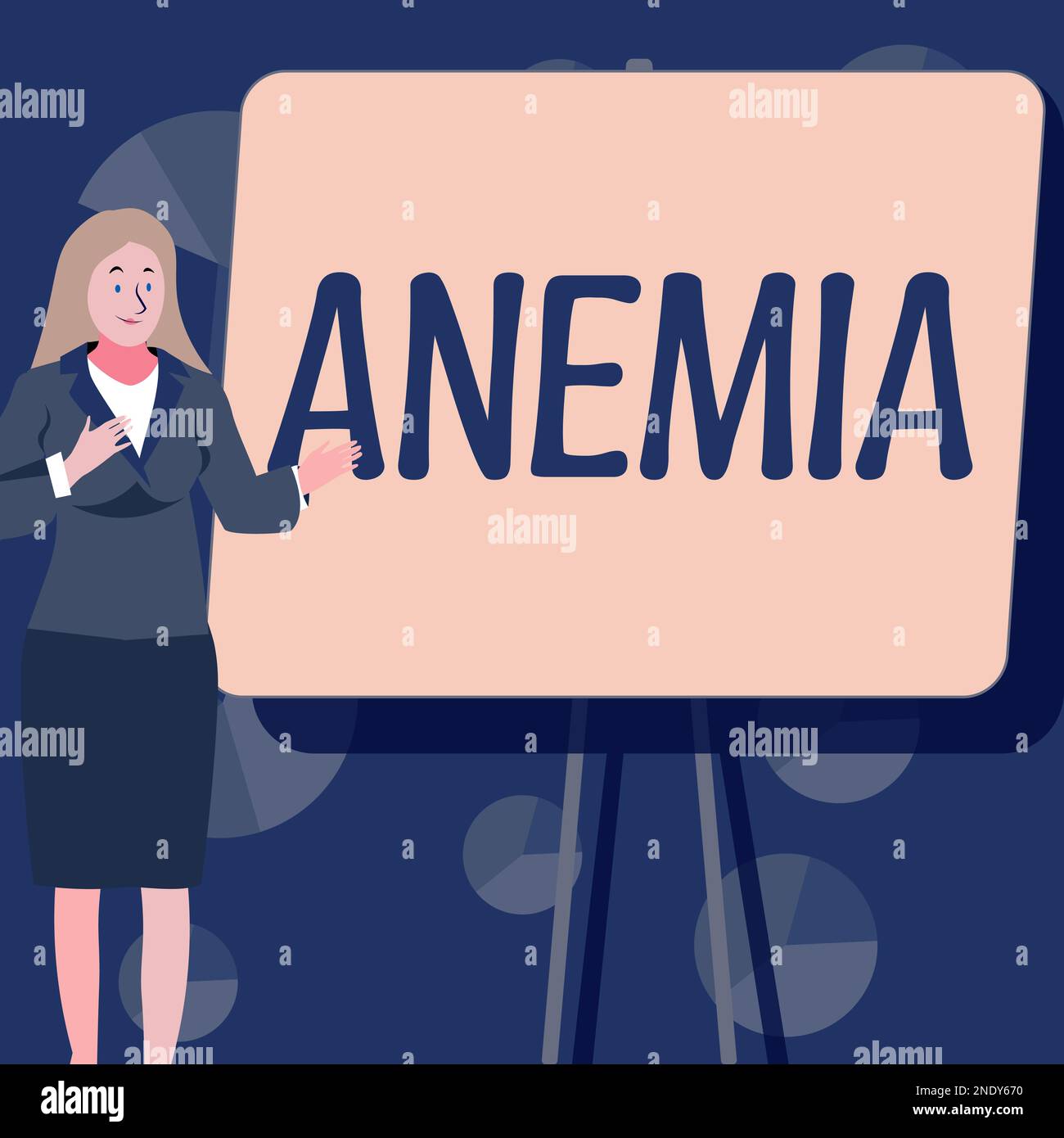 Hand writing sign Anemia. Concept meaning condition where there