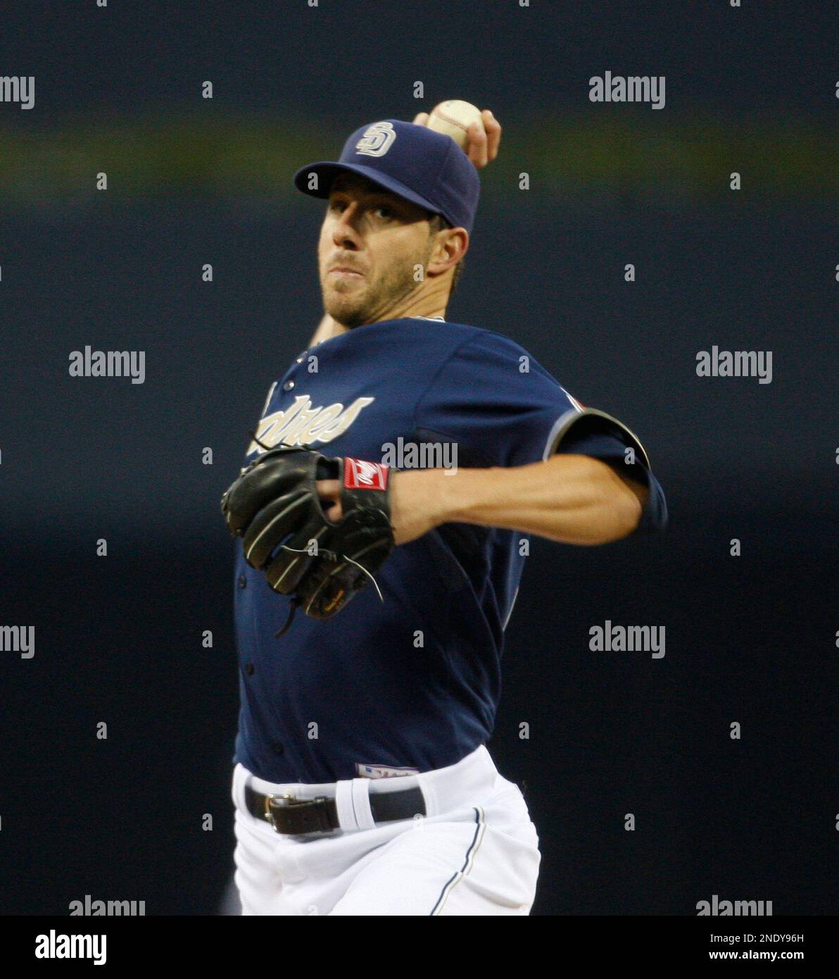 San Diego Padres starting pitcher Jon Garland in a baseball game Friday