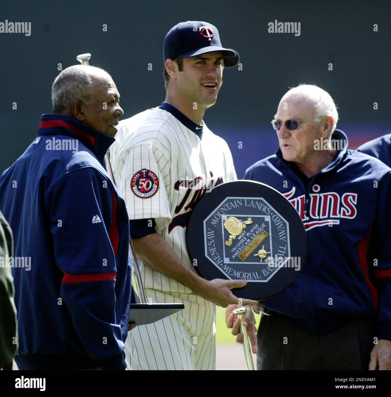 Former Minnesota Twins' Joe Mauer speaks after being inducted to the  Minnesota Twins Hall of Fame during a special ceremony prior to the start  of a baseball game against the Arizona Diamondbacks