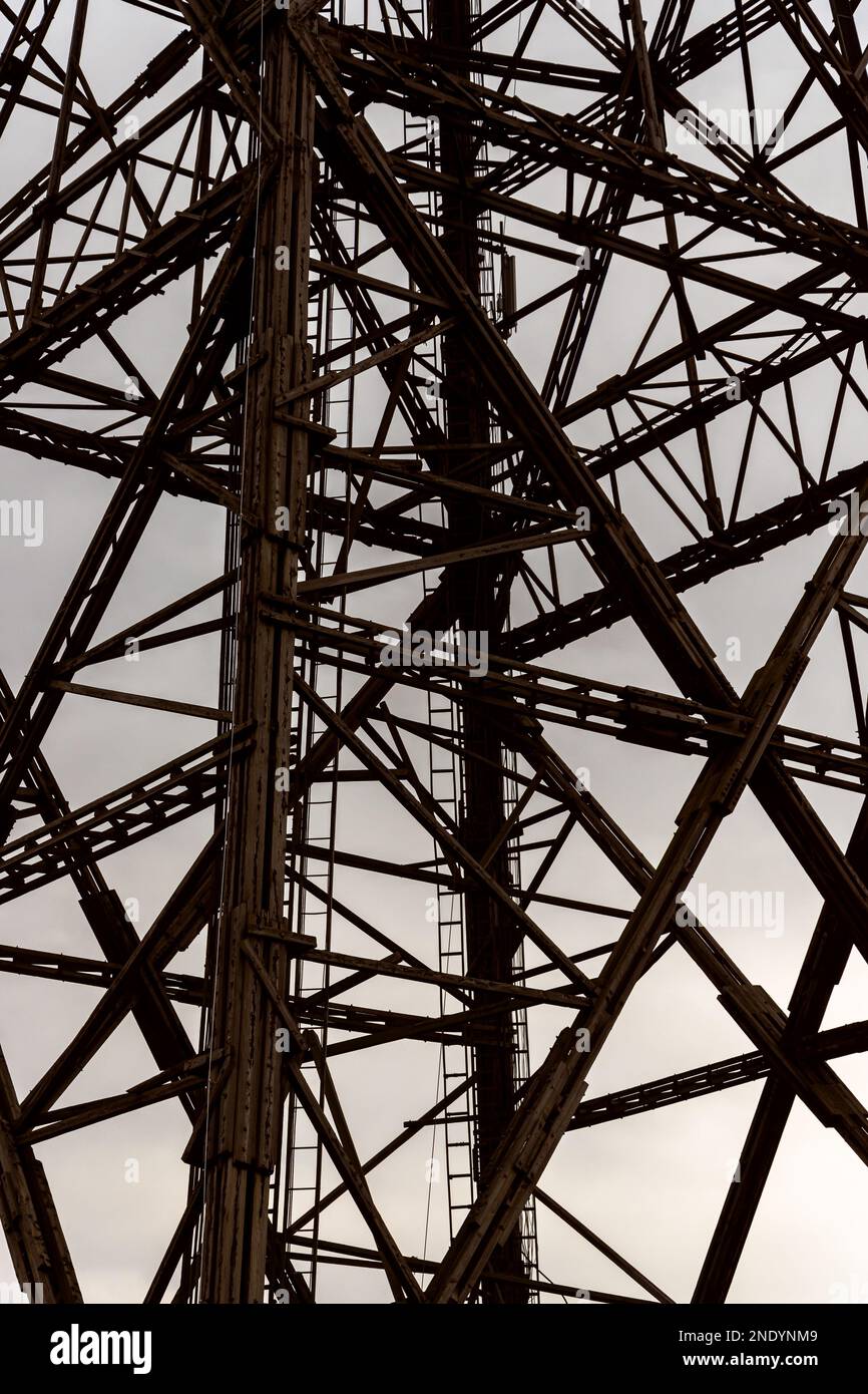 The wodden antenna tower od the Radio Station from the middle od the
