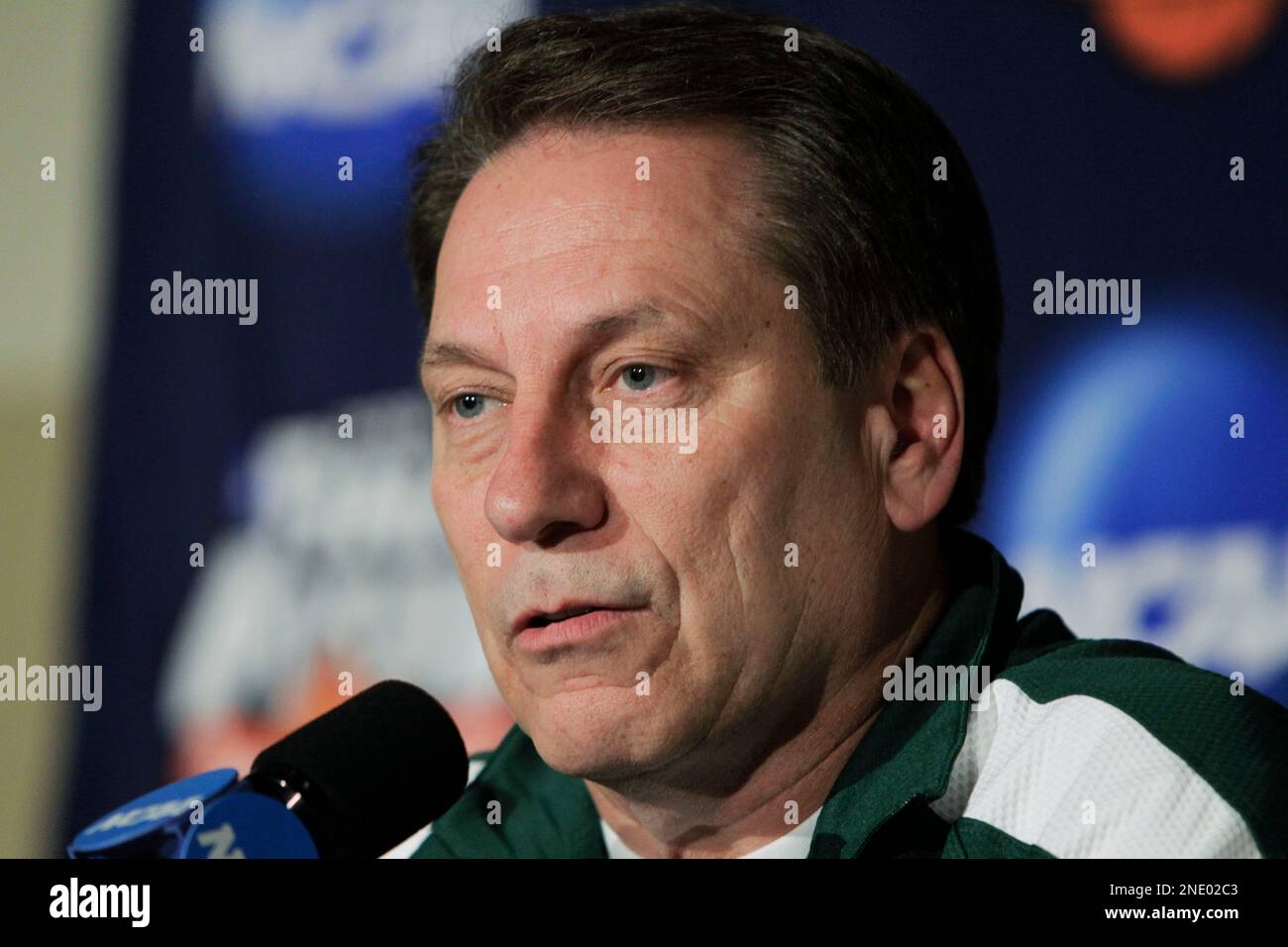 Michigan State Spartans' head coach Tom Izzo during an interview