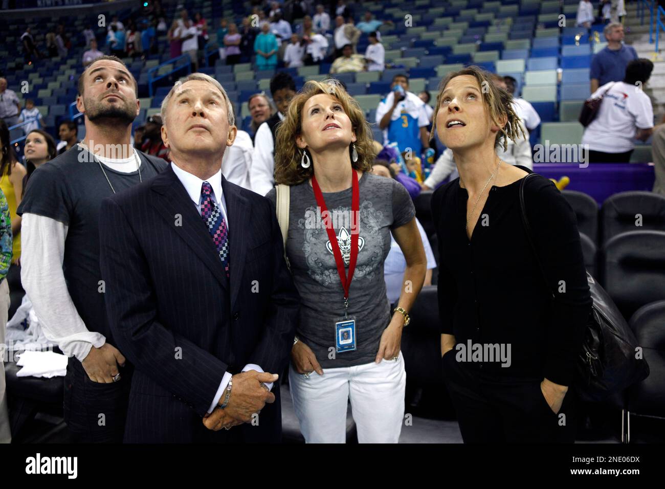 New Orleans owner Shinn, foreground left, his wife New Orleans owner Shinn, foreground left, his wife