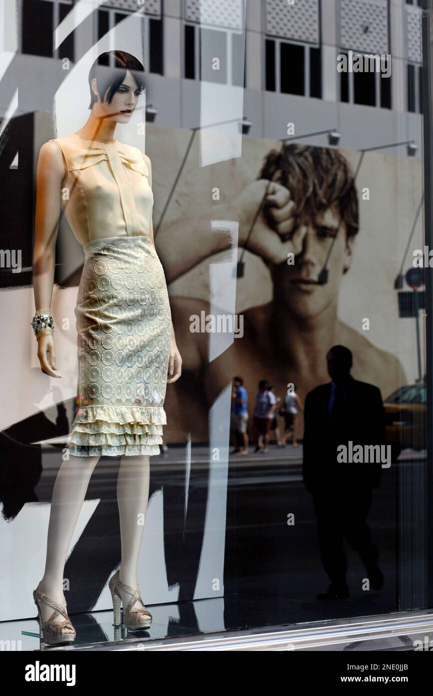 An advertisement at the future site of the Hollister Co. clothing