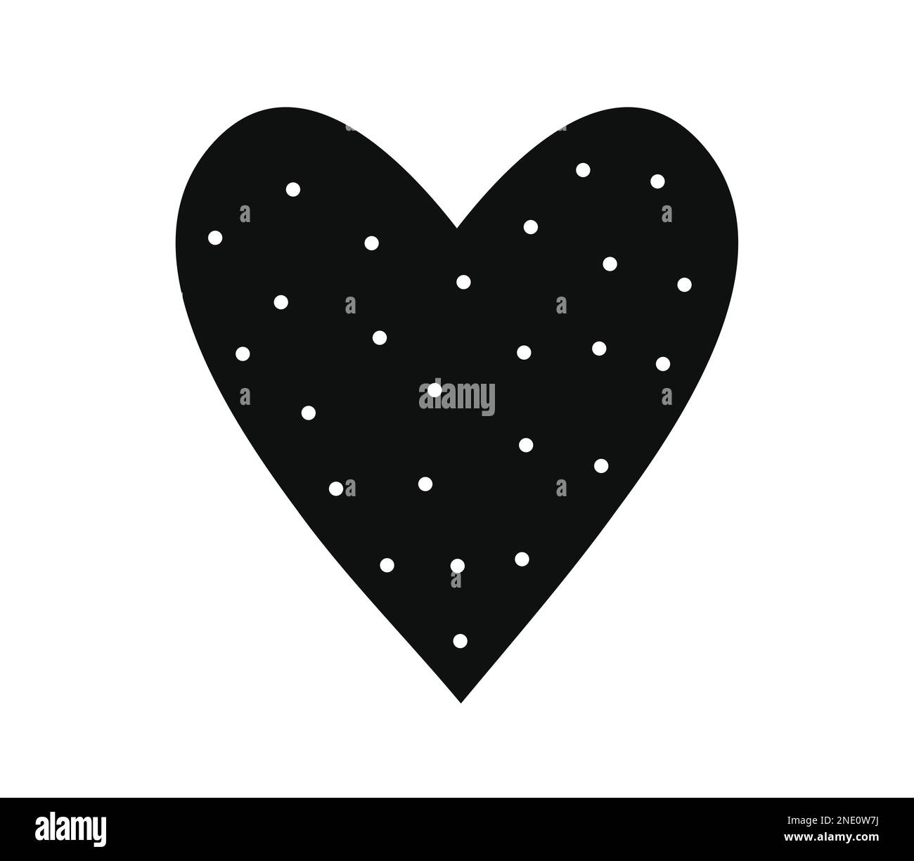 Cute heart doodle art vector illustration isolated on white background ...