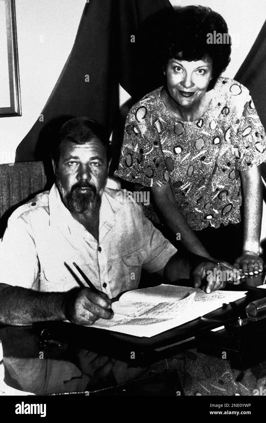 Eugene Terreblanche, leader of the South African far-right political  movement the Afrikaners Weerstandsbeweging (AWB), addresses an AWB public  meeting in Boksburg, South Africa on February 22, 1989. (AP Photo Stock  Photo - Alamy