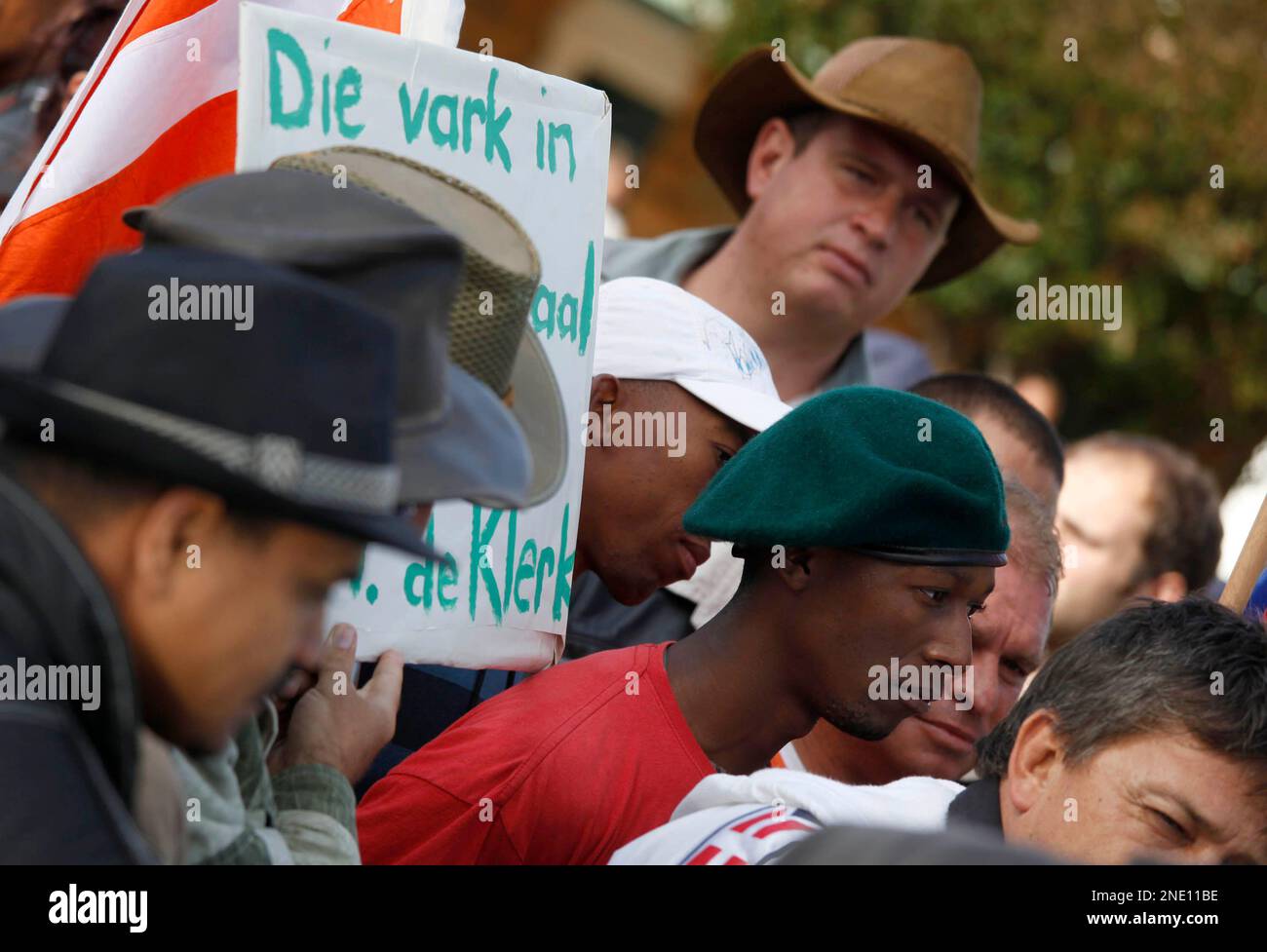 Hearse Carrying Slain Afrikaner Weerstandsbeweging Awb