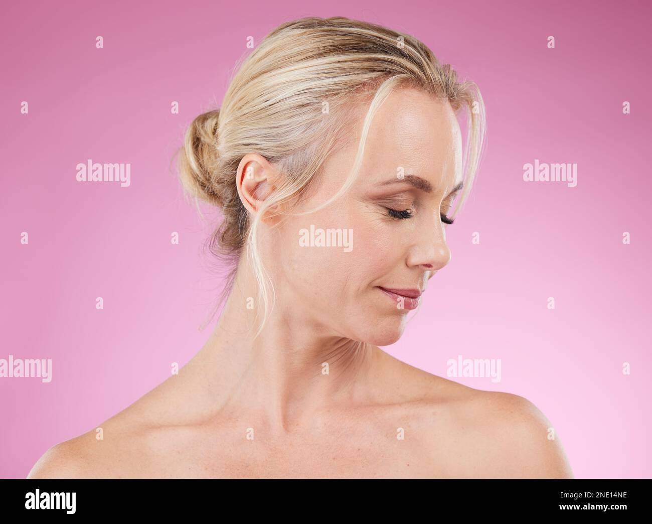 Mature woman beauty profile studio hi-res stock photography and images ...