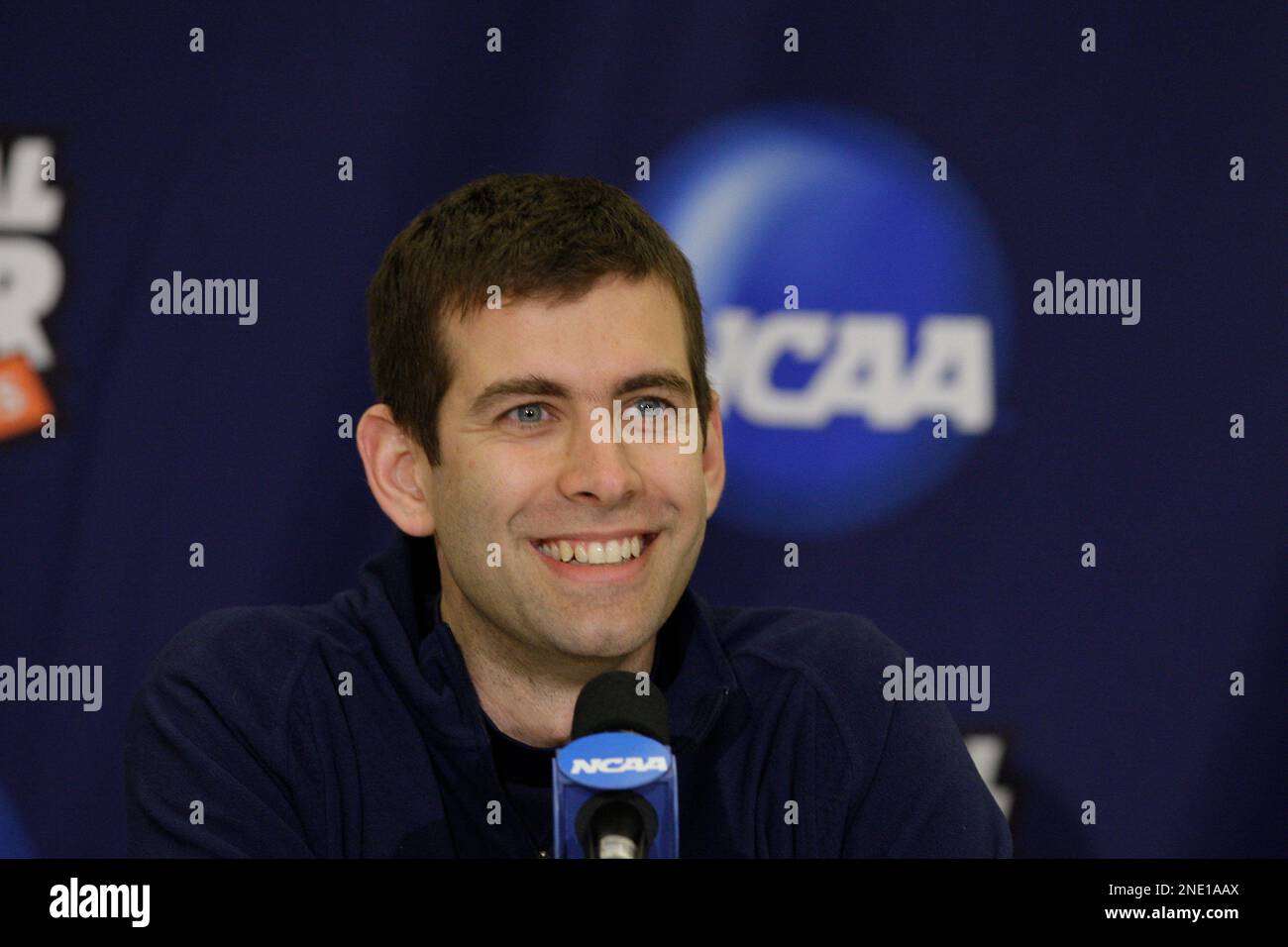 Butler head coach Brad Stevens - Butler Head Coach Brad Stevens Speaks During An Interview Session For The Ncaa Final Four College Basketball Tournament Thursday April 1 2010 In Indianapolis Ap Photomichael Conroy 2NE1AAX 