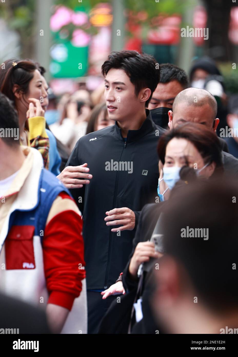 Chinese actor and model Huang Jingyu attended a brand activity in