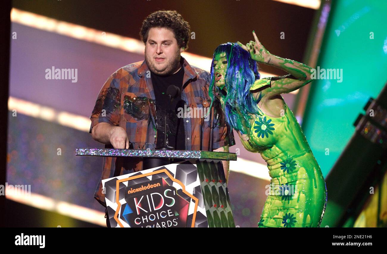 Katy Perry gets slimed at the Nickelodeon's 23rd Annual Kids' Choice