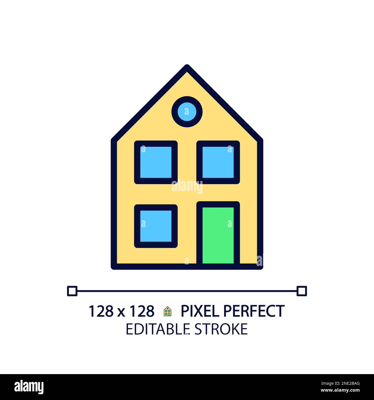 Two storey house icon icon cartoon hi-res stock photography and images ...