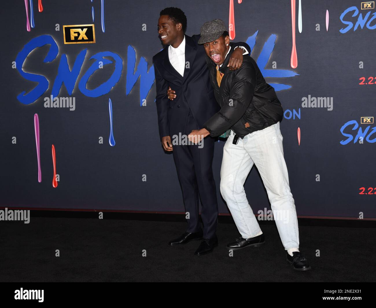 Paris, France. 20th Jan, 2022. Antoine Arnault, Delphine Arnault, Shannon  Abloh, Gustavo, Tyler The Creator, Michael Burke, Bernard Arnault, Helene  Arnault, Frederic Arnault and Alexandre Arnault attending the Louis Vuitton  Menswear Fall/Winter