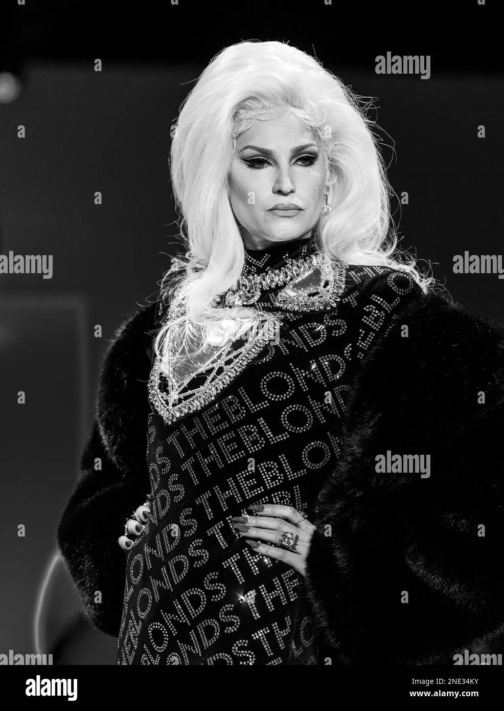 Phillipe Blond walks runway for The Blonds fashion show during New York