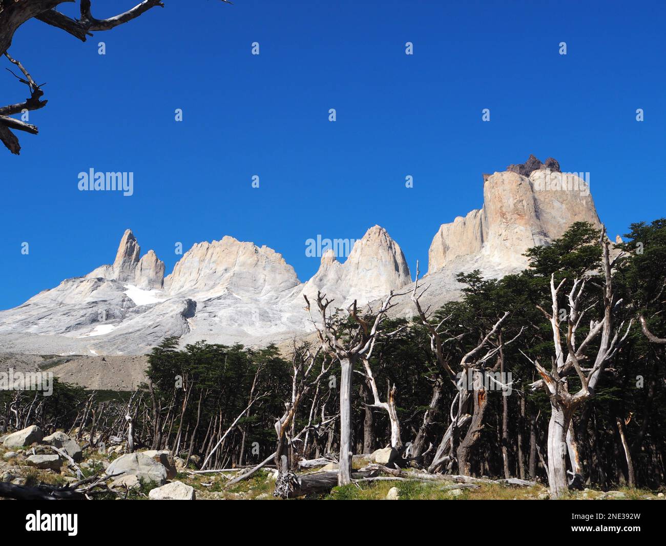 The Horns, Torres del Paine, Chile Stock Photo