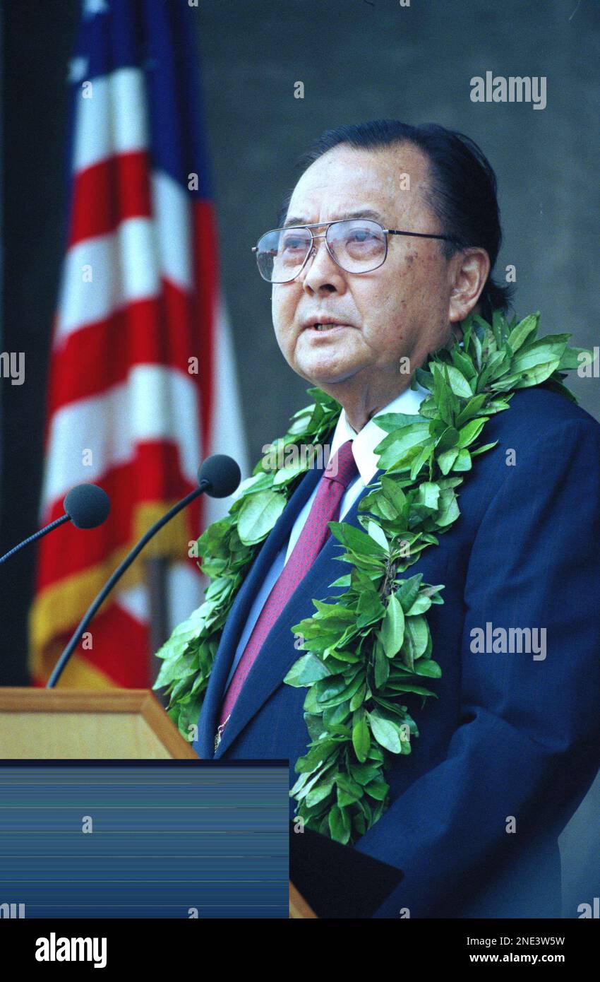 U.S. Senator Daniel Inouye, member of the 442st Regimental Combat Team ...