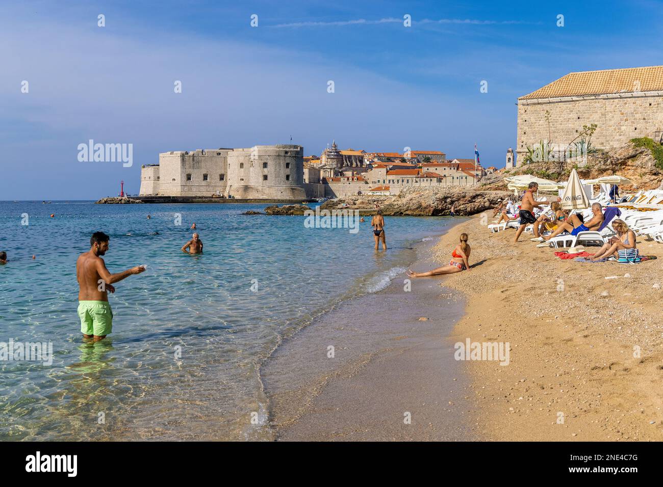 Banje Beach In Dubrovnik, Croatia Stock Photo - Alamy