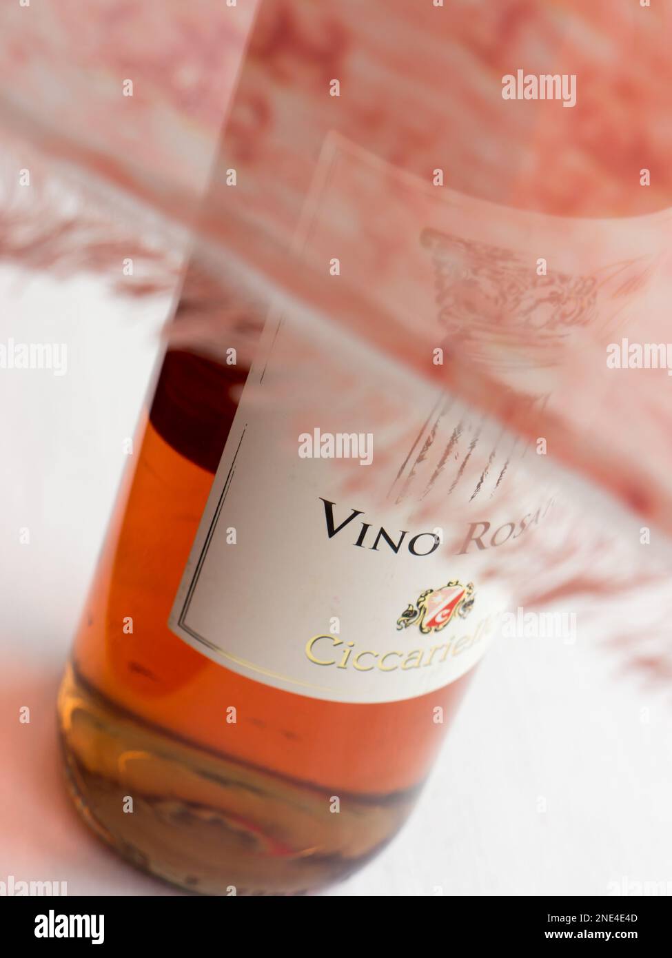 Wine Colli Perini Vino Rosato. 2019. Stock Photo