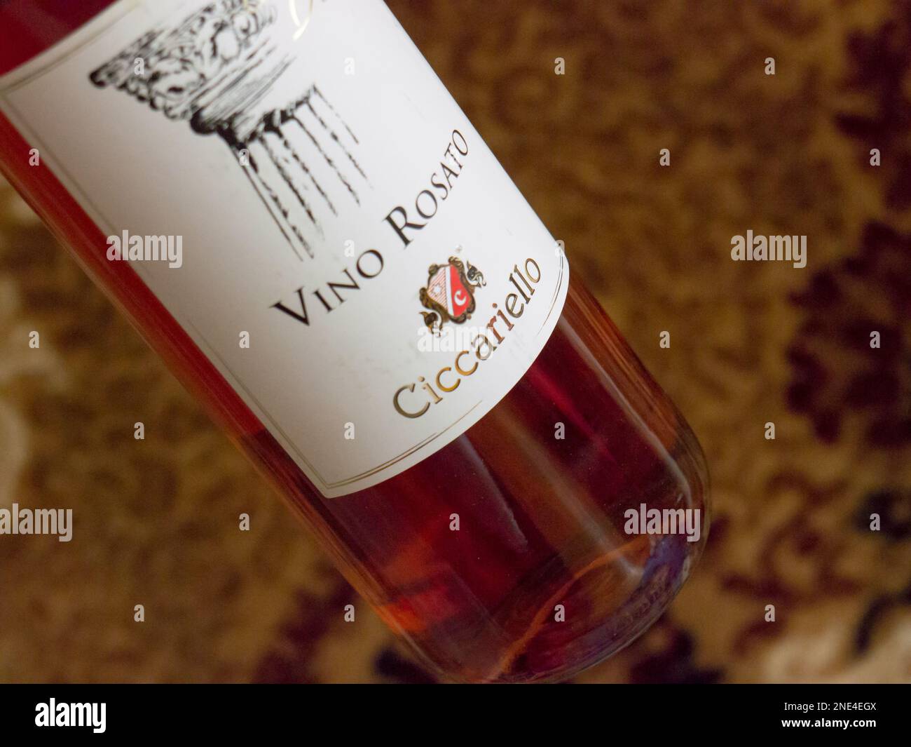 Wine Colli Perini Vino Rosato. 2019. Stock Photo