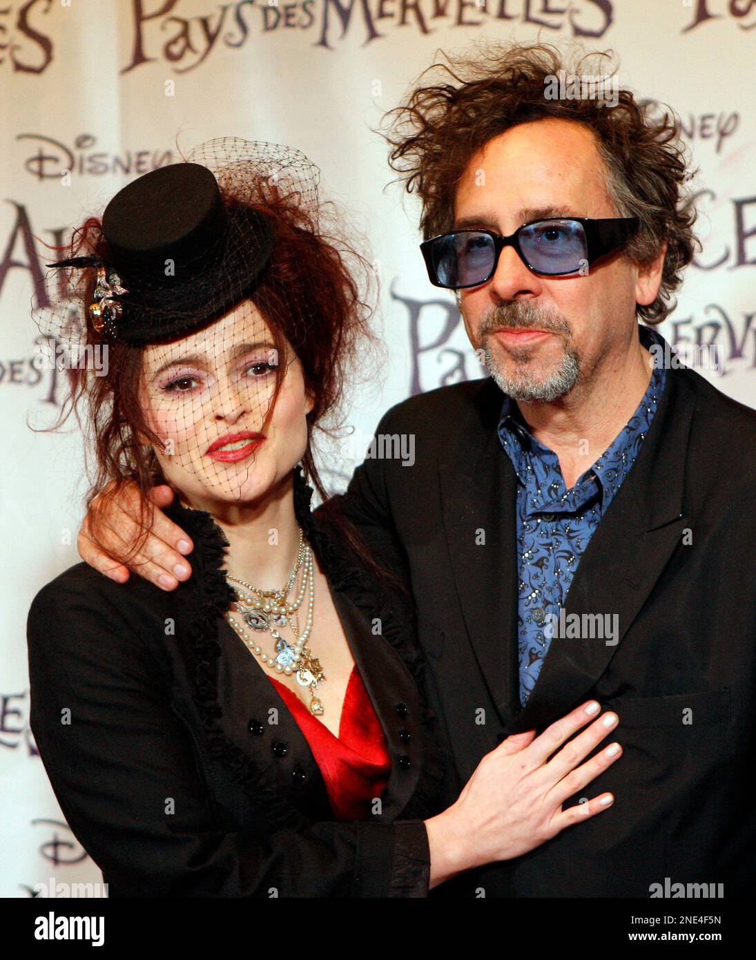 U.S. director Tim Burton, right, and his companion British actress ...