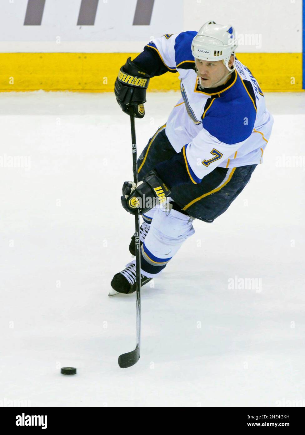 St. Louis Blues' Keith Tkachuk is shown in an NHL hockey game against