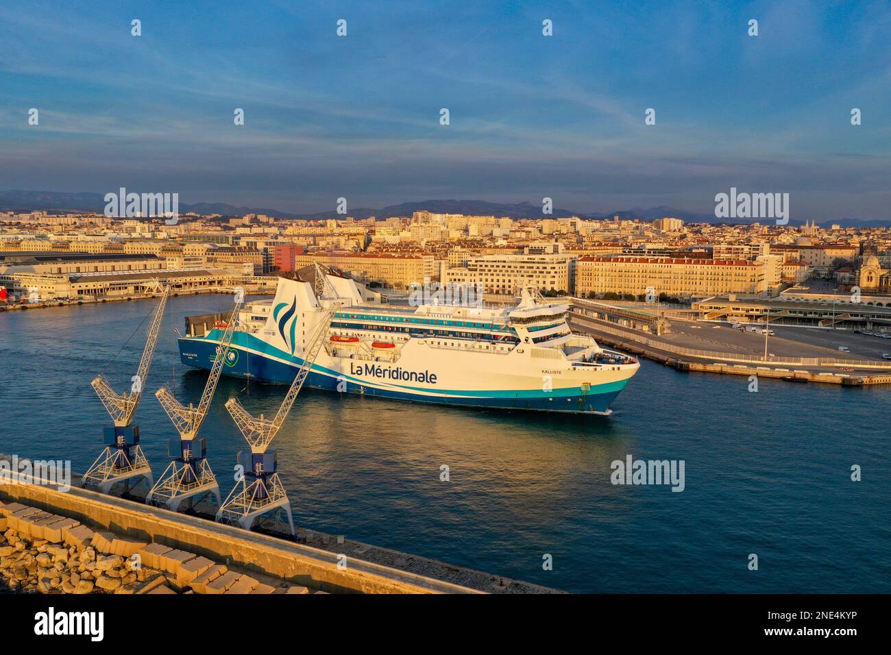 Gilles Bader / Le Pictorium -  Possible takeover of La Meridionale by CMA CGM -  15/2/2023  -  France / BDR / Marseille  -  Possible takeover of La Meridionale by CMA CGM, the shipping company is in the sights of charterer CMA CGM Stock Photo