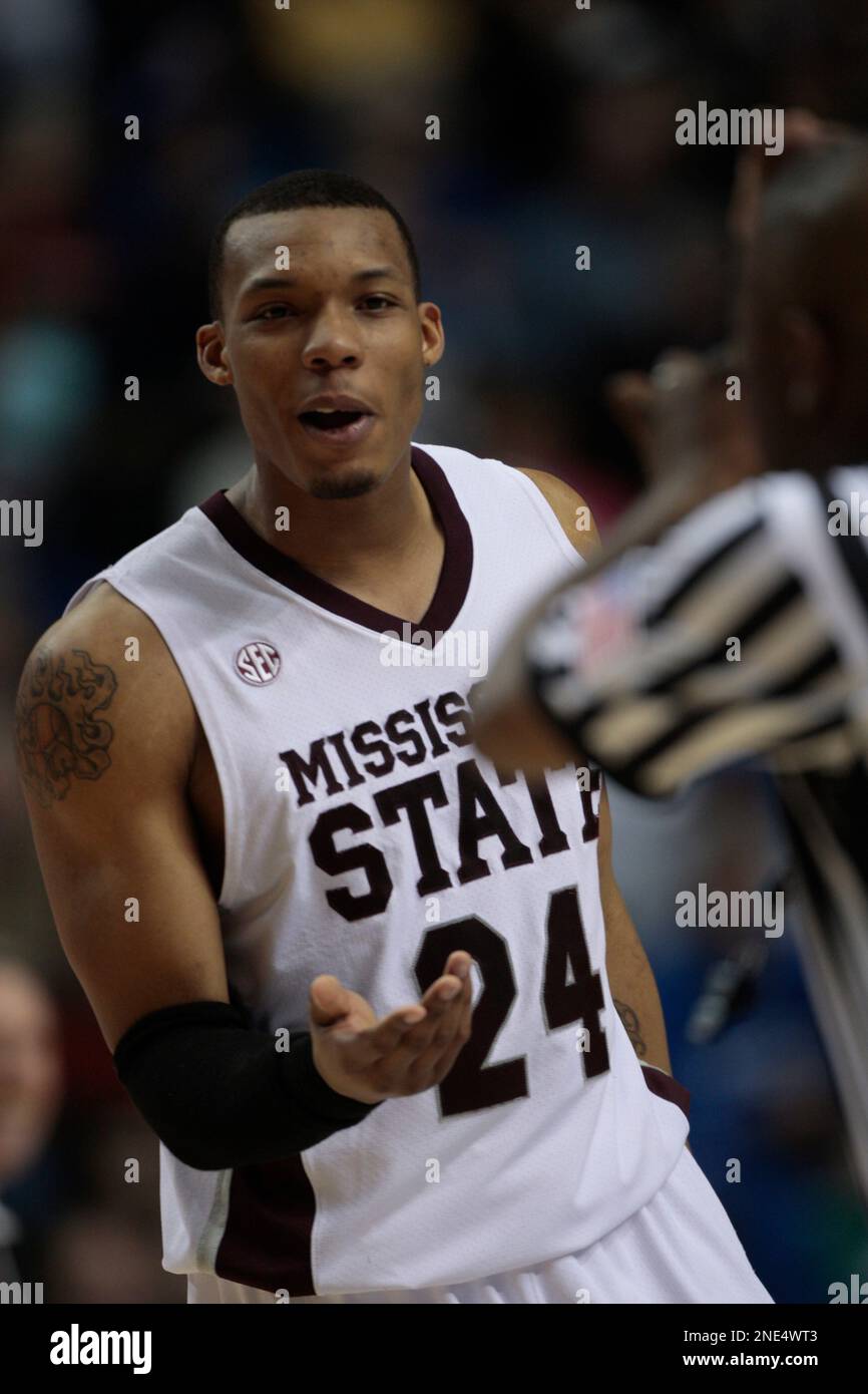 Mississippi State's Kodi Augustus (24) plays in the first half of an