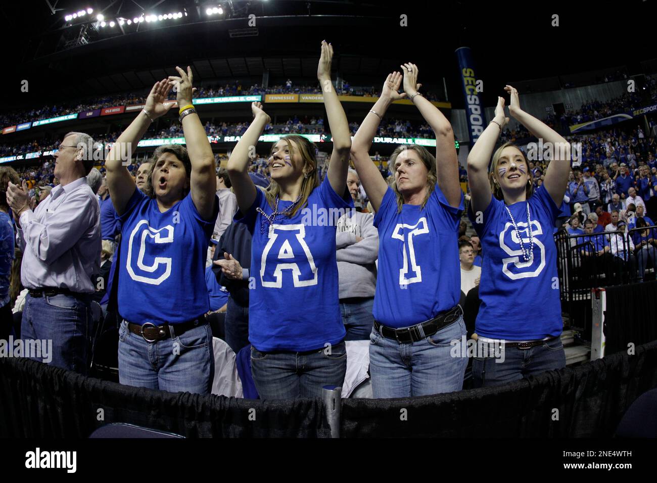 Kentucky fans cheer in the first half of an NCAA college basketball
